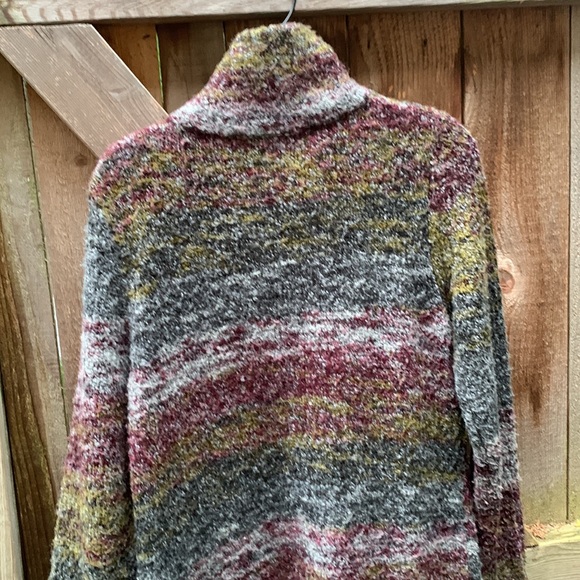 Kensie sweater coat - striped multi colors in grey, purple, blues, - Picture 4 of 6